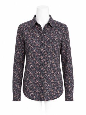 Ralph Lauren Denim & Supply Men's Floral Button Down Shirt Navy Calico Medium M